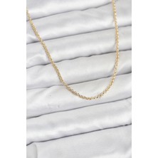 DMR Elegance cm 14K Gold Renk Halka Model 60 cm Kadın Kolye