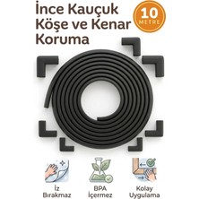 Miningaa 10 Metre + 10 Adet Köşe Koruyuculu Esnek ve Yumuşak Kauçuk Kenar Koruyucu Köşe Koruyucu Çocuk Bebek Güvenlik Seti