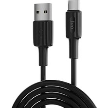 Kazan Hobi Juo 12W Usb-A To Type-C Silikon Hızlı Şarj ve Data Kablosu Siyah 1 Metre