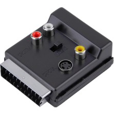 Kazan Hobi Alfais 4816 Scart To Rca Tos Av Skart Çevirici Dönüştürücü S-Video Adaptör