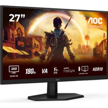 Kazan Hobi Aoc Q27G42XNE 27″ 180Hz 0.5ms Freesync 2k HDR10 Fast Va Gsync Oyuncu Monitörü