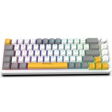 Kazan Hobi IKG-457 Empousa Red Swıtch Rgb Kablolu Mekanık Gamıng Klavye-Beyaz