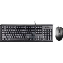 Kazan Hobi A4 Tech KR-9276 Q USB Türkçe Fn-Multimedya Klavye+ Optik Mouse Set