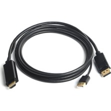 Kazan Hobi Dark HDMI To Displayport Dönüştürücü 2 Metre USB Güç Kablosu Destekli Kablo