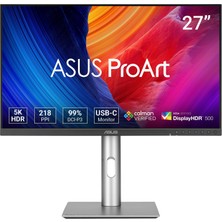 Kazan Hobi Asus Proart PA27JCV 27 5k IPS HDR500 5120 x 2880 5ms 400CD Dp HDMI Usb-C Hoparlör Vesa 3yıl 99% Dcı-P3,calman Verified, Pd 96W, Auto Kvm,pivot Monitör