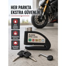 Astraltech Titreşim Sensörlü Alarmlı Motosiklet Disk Kilidi 14MM Çelik Çift Kilitleme