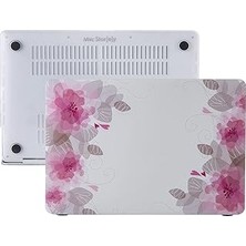 Kazan Hobi Mcstorey MacBook Air M1 Kılıfı 13 Inç A2337 A2179 A1932 Uyumlu Sert Kapak Hard Case Koruyucu Kılıf MacBook Air 13 Inç Kılıfı Çizilme ve Darbe Koruyucu Uv Baskılı Yaprak Çiçek Desenli Pembe