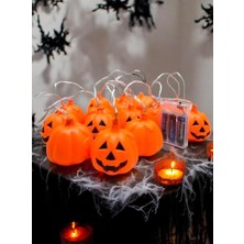 Kazan Hobi Halloween Balkabağı Pilli LED Işık 10 Ampül 195CM