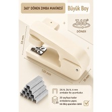 Artlantis Zımba Makinesi 24/6 1 Adet Fixpoint P-4550 Pastel Renkler Büyük Zımba Makinası ve Teli 20 25 Sayfa Dereceli Ofis Büro