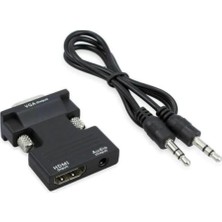 Kazan Hobi Sanec Ses Destekli HDMI To VGA Dönüştürücü Adaptör