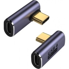 Kazan Hobi Genel L Type-C Çevirici Usb4 40 Gbps 90 Derece Dik Type-C Çevirici 1 Adet