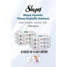 Kazan Hobi Sleepy Yüzey Temizlik Havlusu 8 Katlı 4 x Large 300 Yaprak ve Pamuk