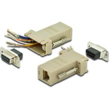 Kazan Hobi Dıgıtus D-Sub 9 - RJ45 Adaptör - Kendiniz Montaj Için Bağlantı - Soketten Sokete - RS-232 - RS-485 - Pvc Gövde