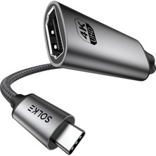 Kazan Hobi Usb-C To HDMI Adaptör 0.2 Metre 4K 60Hz Type-C To HDMI Çevirici Dönüştürücü Kablo Thunderbolt 3/4 Macbook Uyumlu