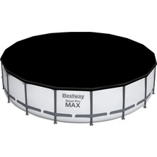 Kazan Hobi Bestway 5,49M Pvc Havuz Örtüsü 549 cm Çapındaki Yuvarlak Yer Üstü Havuzlar Için 555 cm Çap