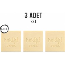 Hakiki 3 Adet Doğal Defne Sabunu 150 gr | Defne ve Yemeklik Zeytinyağı ile Arındırıcı Saç ve Cilt Bakımı