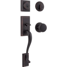 Renas Store Kwikset 98001-104 Hawthorne Tek Silindirli Kol Düğmesi ile Venedik Bronz Smartkey