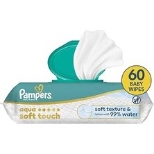 Kazan Hobi Pampers Aqua Soft Touch Bebek Islak Havlu 1 Paket 60 Yaprak