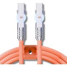 Kazan Hobi Lunatic 1660 USB To Type C Hızlı Şarj Data Kablosu Çevirici Dönüştürücü Adaptör 180° Döner 120W / 6A Süper Hızlı Şarj (2 Metre)