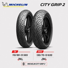 Michelin City Grip 2 110/90-13 56S - 130/70-13 63S Ön Arka Motosiklet Lastik Takımı