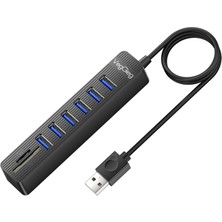 Kazan Hobi Veggieg USB 2.0 Sd Microsd Kart Okuyucu ve 6 Port USB Çoklayıcı Hub