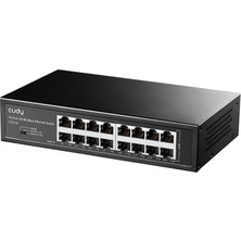 Kazan Hobi Cudy FS1016 16PORT 10/100MBPS 1,6 Gb/sn Metal Kasa Rackmount Masaüstü Switch