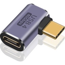 Kazan Hobi Genel 90 Derece Type-C Çevirici USB 4 40 Mbps Dik Type-C Çevirici