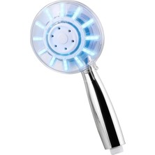 Sıcaklık Göstergeli LED Duş Başlığı, Su Tasarruflu Renk Değiştiren Işıklı, Krom Gövdeli Bataryasız Kolay Montajlı Modern El Duşu, Sağlıklı Temizlik Için Banyo Aksesuarı