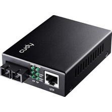 Kazan Hobi Cudy MC100GSA-20 Single Mode 20 Km Fiber Optik Gigabit Ethernet Medya Dönüştürücü Metal Switch
