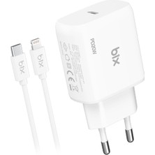 Kazan Hobi Bix BXCL20TA 20W Pd Süper Hızlı Type-C Şarj Cihazı, Type-C’den Lightning’e Kablosuyla iPhone 17 Serisi, iPhone 16 Serisi, iPhone 15 Serisi 14/14 Pro/14 Pro Max, iPad 9 ve Fazlasıyla Uyumlu