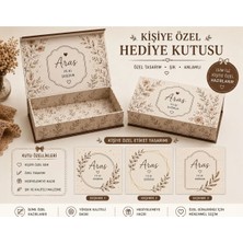 Yeap Office Hediyelik Kişiye Özel Çikolata Kutusu ve Etiket Seti - Doğum Çikolatası ve Özel Günler Için