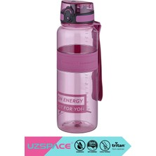 AvantajAl Uzspace 1000ml Silikon Gövdeli El Askılı Tritan Su Matarası Pembe