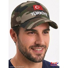 Axe Sportswear Arkası Ayarlanabilir Cırtlı Türkiye Türk Bayrağı Nakışlı Işlemeli Kasketli Beyzbol Kep Şapka