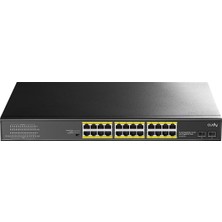 Kazan Hobi Cudy GS1028PS2 2 Port Sfp, Vlan, Cctv, 24 Port Gigabit 300W Poe+ Metal Switch