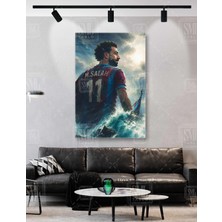 SML Tablo Mohamed Muhammed Salah Bordo Mavi 61 Karadeniz Suları Bize Her Yer Trabzon Dikey Kanvas Tablo