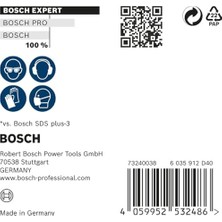 Professional 10X Expert Sds Plus-7x Kırıcı Delici Delme Uçları (Yumuşak Taş, Sert Taş, Beton, Donatılı Beton, Beton Bina Bloku, Ø 12,00X265 Mm, Aksesuar Kırıcı Delici)