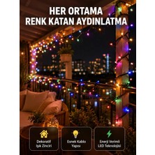 5 Metre Şeffaf Kablo LED Peri Işığı 50 Ampullü Dekoratif LED Yeni Nesil Midastech