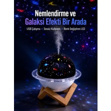 MidasTech USB Bağlantılı Projektör Işıklı Taşınabilir Mini Hava Nemlendirici ve Aroma Difüzörü Mi