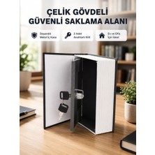 Anahtarlı Gizli Kitap Kasa – Metal Iç Yapı, Kamuflajlı Sözlük Tasarım Midastech