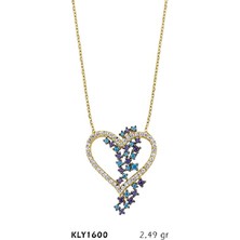 Harem Altın 14 Ayar Altın Minik Taşlı Kalp Kolye KLY1600
