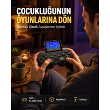 MidasTech 2.4 Inç Hd Renkli Ekranlı 500-IN-1 Taşınabilir Retro Oyun Konsolu, Kablolu Tv Bağlantısı ve