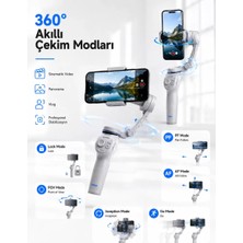 MidasTech 3 Eksen Telefon Sabitleyici Canlı Yayın Vlog Mobil Video Çekimi Için Profesyonel Gimbal Midaste