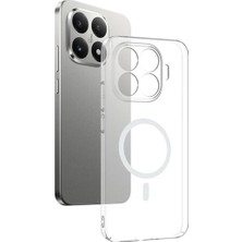 Mi7a Kristal Sararmaz Şeffaf Manyetik Halkalı Xiaomi Mi 15 T Pro Uyumlu Telefon Kılıfı