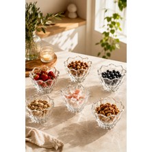 Porsima RYGX077 Torina 6lı Cam Kase Puding Tatlı ve Dondurma Kasesi Kahvaltılık Kase Seti Çerez Kasesi 200ML