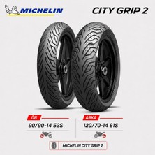 Michelin City Grip 2 90/90-14 52S - 120/70-14 61S Ön Arka Motosiklet Lastik Takımı