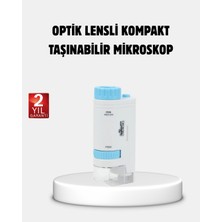 Taşınabilir Eğitim Mikroskobu 80X–200X LED Işıklı ve Darbeye Dayanıklı - Lisinya