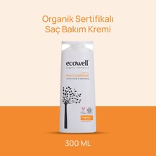 Ecowell Organik Saç Bakım Kremi 300ml Yıpranmış Saçlar için Onarıcı ve Canlandırıcı Etki