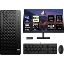 Hp Prodesk 4 Tower G1I Intel Core Ultra 5 225 Rtx 5050 8gb 32GB Ram 512GB SSD 27" Fhd Freedos D36TQETP1145 Masaüstü Bilgisayar + Per4 USB Bellek