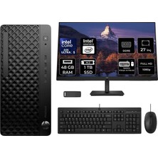 Hp Prodesk 4 Tower G1I Intel Core Ultra 5 225 48GB Ram 1tb SSD 27" Fhd Freedos D36TQETP910 Masaüstü Bilgisayar + Per4 USB Bellek