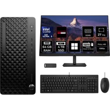Hp Prodesk 4 Tower G1I Intel Core Ultra 5 225 Rx 550 4gb 64GB Ram 4tb SSD 27" Fhd WIN11 Pro D36TQETP1016 Masaüstü Bilgisayar + Per4 USB Bellek